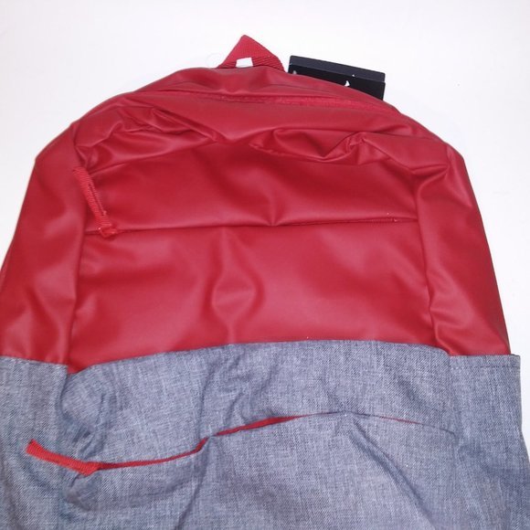 Jordan Backpack Book Bag‎ Red Gray Pockets Cushioned Straps School New - Picture 5 of 12